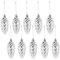 TOYANDONA Weihnachtsdeko Silberne Weihnachtskugeln Tannenzapfen Bruchsicherer Weihnachtsbaumschmuck Baumanhänger Hängende Dekorationen Dekorative Kugeln Für Hochzeit Urlaub Party 10 Stück