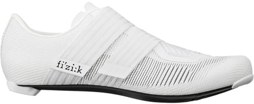 Fizik Vento Powerstrap Aeroweave White 43.5 (10-10.5 US), Lightweight, Ultra-Breathable Road Cycling Shoes
