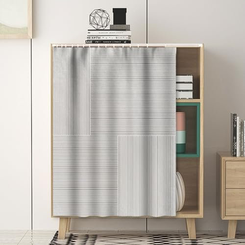 Chaoyilian Sin Cortina de Polvo de Puerta de gabinete,Cortina a Prueba de Polvo para Estantes,Cortinas Puerta Prueba Polvo,Visillo Cocina,a Prueba de Polv,para Sala de Almacenamiento de Armario