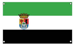 Stormflag Bandera de Extremadura 90x150cm Bandera de Extremadura Comunidades autónomas de España 3x5ft poliéster 90g, 4 ojales de metal costura doble con ojal