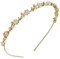 scicent Stirnband Damen Braut Headband Strass Hochzeit Haarband Dünn Kristall Perle Haarreif Mode Elegante Haar Zubehör für Frauen und Mädchen 23622