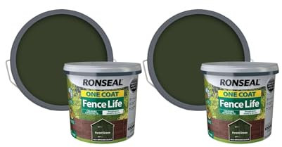 FAB INT PRODUCTS Fence Life Wood Treatment, 2 x 5 litres, One Coat Formula (2 X Forest Green)
