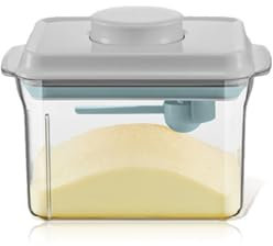 Cubble 1000ml Airtight Baby Milk Powder and Food Container with Spoon and Scraper, BPA-Free, Easy One-Touch Button, Storage for Coffee Powder, Cereal, Flour