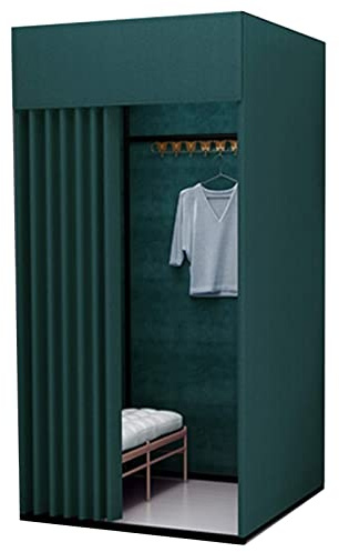 HMLSYZX Fitting Room Clothing Store, Floor-to-ceiling Display Stand, Fitting Room with Blackout Curtains Outdoor Foldable Dressing Rooms Temporary Display Racks for Shopping Malls