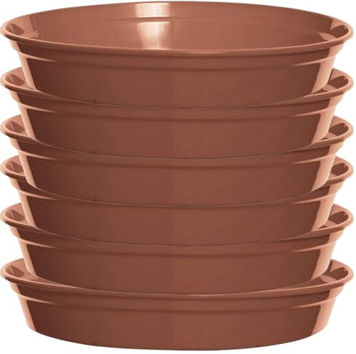 Concept4u Garden Pot Saucer for 25cm Pot Terracotta Plastic Plant Saucer Round Flower Plant Pot Drip Trays for Indoor Outdoor Garden Surface Protection