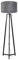 ValueLights | Black Wood Tripod Floor Lamp with Grey Velvet Drum Lampshade Living Room Light | Floor Lamps, Home Décor & Improvement Essential | Included LED Bulb