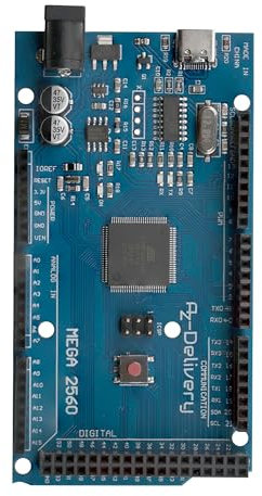 AZDelivery 1x AZ-MEGA2560-Board Mikrokontroller mit USB-C Anschluss Entwicklungsboard kompatibel mit Arduino inklusive E-Book!