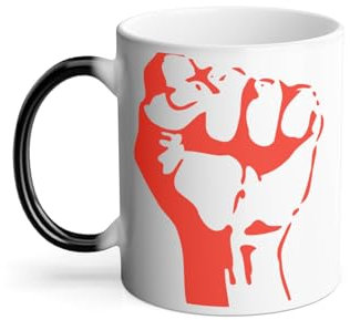Mug Thermo-réactif Tasse Magique - Poing Serre Resistance Militant Partie Communiste Rebellion - 325 ml