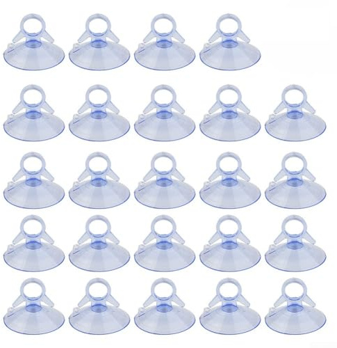 Lot de 40 ventouses pour pare-soleil de voiture, 40 x 45 mm, ventouses en plastique en caoutchouc transparent, kit de fixation latérale pour camping-car, van, auvent, bateau, pour camping-car