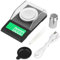 Feinwaage 0.001g/100g, Präzisionswaage Milligramm Waage mit Kalibriergewichte, Kleine Taschenwaage, Mini-Digitalwaage, Goldwaage, Gewürzwaage, 8 Einheiten, für Küche, Schmuck, Kräuter, Tee, Hefe