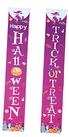 PRETYZOOM Halloween-dekoration Türgirlanden Türbanner Spruchbänder für Halloween Party Haustür Zierde Bannertürgirlanden