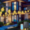 AUAUY Solar Lichterkette Aussen Wetterfest, 11M 60 LED 8 Modi IP65 Solarlichterkette Kristall Kugeln Außen/Innen Lichter Beleuchtung für Balkon Terassen Garten Bäume Weihnachten Party Fenster-Warmweiß