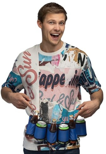 Boland 30864 - Party Trinkgürtel für Getränke, Flaschen oder Dosen, Gürtel für Party, Festival oder eine Wanderung