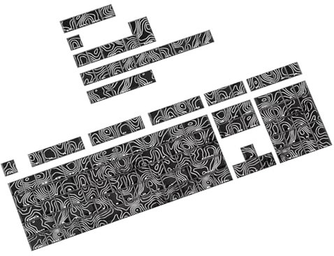 Keycap sagomato Caratteri Retroilluminati Laterali Ergonomici 131-Key caps Per Tastiera Meccanica Digitazione Confortevole