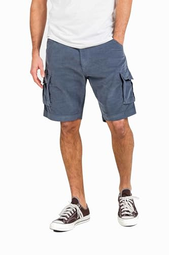 Reell City Cargo Short Baby Cord Grey Blue 36