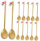 IMIKEYA 12Pcs Weihnachtslöffel goldener Nachtisch Babylöffel Löffel aus Zuckerstangen Löffel handhaben kaffelöffel kaffeelöffel Weihnachtselemente Löffel Löffel Rostfreier Stahl