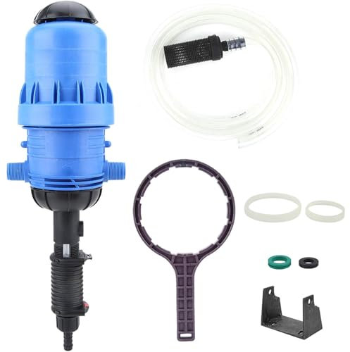 0.4%-4% Réglable Injecteur D'engrais, Automatique Pompe Doseuse 20-2500 L/H Alimenté par l'eau Distributeur De Liquide Doseur De Liquide Alimenté par l'eau Blue,1