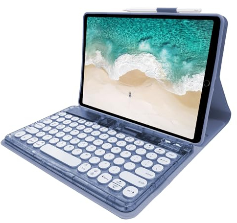 Sazfli Custodia tastiera per iPad 10,2, Tastiera Bluetooth rimovibile | Trasforma il tuo iPad in un'esperienza simile a un laptop con tastiera Bluetooth rimovibile