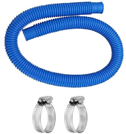 Hangsu Swimming Pool Hose with Clamps Pumps Tubes Replacement 1-1/4In for Pumps 150cm Tube for Ground Swimming