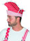 Rubie's 4380101 - Narrenkappe rot/weiss * Uniform Mütze* mit Mustern & Bommeln