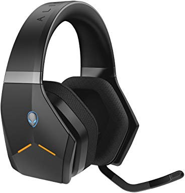Alienware Wireless Gaming Headset AW988,7.1 Surround Sound,RGB AlienFX,Boom Foldable Noise Canceling Mic,Lightweight Design,Moisture Wicking Sports Fabric Earcup,Works w/ PS4, Xbox One,Nintendo Switch