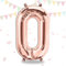 FUNXGO Folienballon Buchstaben Rosegold O - Buchstaben Luftballon Klein O - ca. 40cm Nur Luftfüllung - Ideal für Geburtstag, Hochzeit & Party Deko - Ballon Buchstabe O Rosegold