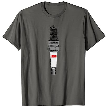 Spark Plug Image T-Shirt Hot Rod Car Parts Tuner Sparky Tee T-Shirt