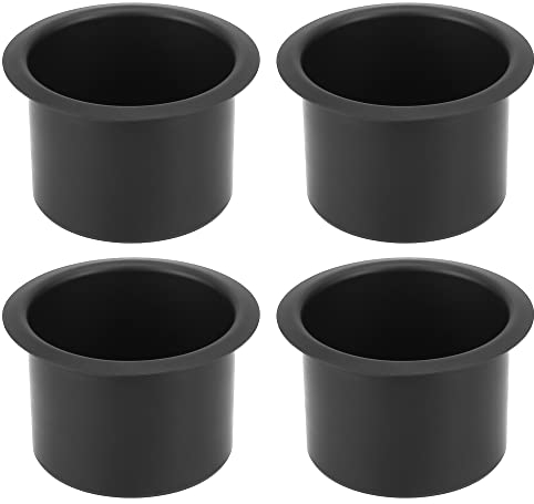 X AUTOHAUX 4pcs Acier Inoxydable Bouteille Tasse Porte-Boisson Noir pour Bateaux RVs
