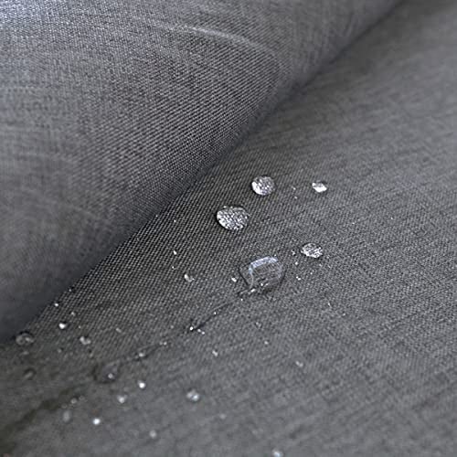 TOLKO Sonnenschutz Nylon Planen-Stoff wetterfeste Meterware | 160 cm breit | Wasserabweisend beschichtet, Reißfest, Blickdicht | Universal Outdoorstoff zum Nähen (Grau Meliert)