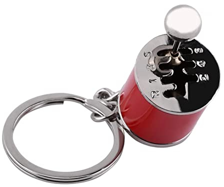 Tyenaza Auto Shifter Schlüsselbund, Kreative Auto Gear Shifter Modell Keychain,6 Gang Getriebe Form Anhänger,Multicolor Auto Shift Shaped Metal Alloy Schlüsselanhänger
