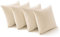 MIULEE Samt Kissenbezug 45x45 cm Kissenhülle Cremeweiß 4er Set Sofakissen Samtkissen Dekorative Dekokissen Couchkissen Zierkissen Bezug Sofakissenbezug für Wohnzimmer Schlafzimmer Büro