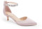 Guayonng Damen Hochzeit Strass Low Kitten Heels Pumps Spitz Zehen Kleid Abendschuhe für Frauen Braut Braut, Pink, 41 EU