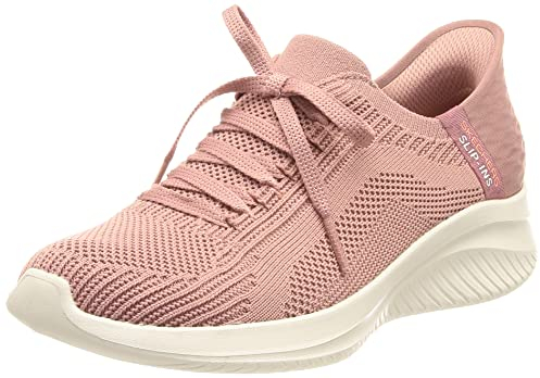Skechers Ultra Flex 3.0 Brilliant Path, Zapatillas Mujer, Mauve Knit Pink Trim, 38 EU
