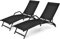 Giantex 2er Set Sonnenliege, Gartenliege mit 5-Fach Verstellbarer Rückenlehne, Strandliege Relaxliege, Liegestuhl Liegesessel Eisenrahmen bis 160 kg belastbar, Liege ergonomisch 184,5x62x71 cm