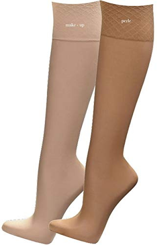 WOWERAT Wellness-Knie-Fein-Strümpfe, 30 den, venenfreundlich 5 Paar (Gr.one-size, make up)