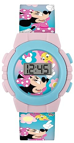 Minnie Disney Maus Multicolor Digital Armbanduhr Kind MN4443, mehrfarbig, Armband