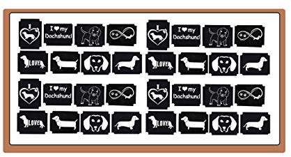 dachshund Dackel hund Collection Sammlung (dachshund Dackel stickers Tattoo sTENCIL)