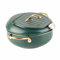 Dioche Friteuse de cuisson Marmite avec thermomètre Poêle à frire japonaise en acier inoxydable pour cuisinière à induction Vert profond