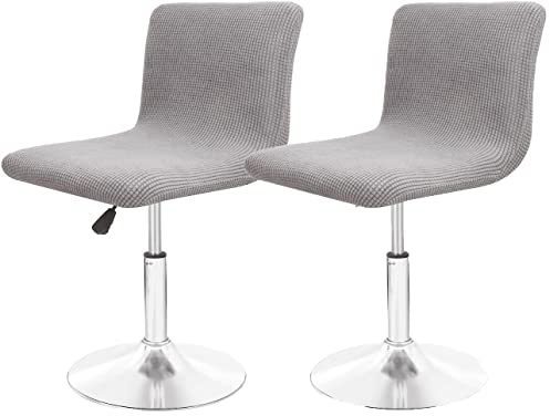 Barhocker Stuhlhussen Stretch Stuhl Abdeckungen Stuhlbezug Samt 1/2/4/6PCS Stretch Abnehmbare Barhockerhussen für Kneipentheke Höhe Seitenstuhlbezüge Waschbare Stuhlhussen (Color : #8, Size : 2PCS)