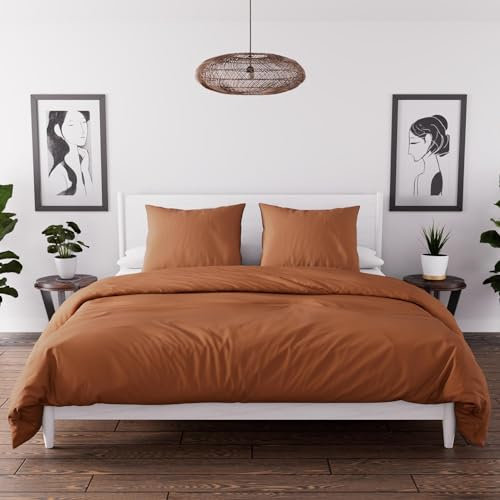 Intemporel Parure de Couette en Microfibre lavée 260x240 cm Boheme Terra, par Soleil d'Ocre