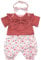 ZWOOS Puppenkleidung für Babypuppen 50-55 cm, süßes Baumwolle Outfit kompatibel mit Baby Puppen, Geschenke für Mädchen, Kinder(Blumenoutfit)