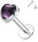 16G Knorpel Ohrring Labret Schmuck Titan Labret Ohrstecker Silber Lippentragus Ohrring Innengewinde Muschel Ohrring Schwarz Kristall Helix Medusa Monroe Ohrstecker Flatback Ohrring Ohrläppchen 10mm
