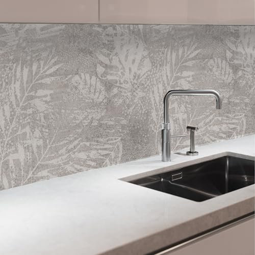CREARREDA Rivestimento Parete Cucina Paraschizzi Cucina Adesivo per Fornelli 60 x 58 cm Effetto Lucido - Spesso 1mm e Rigido - Ignifugo e Resistente al Calore, all'Acqua