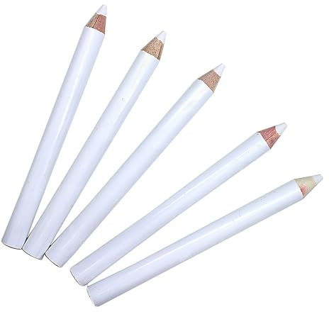 Pack of 5 of 17.5 cm White Nail Art Pens, Drill Pen for Nail Tips, Nail White Pencil, French Manicure White Pencil Nail Brightener