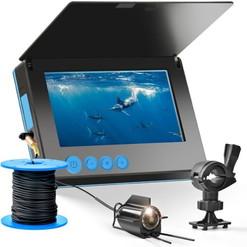 Oniissy 10,9 cm Unterwasser-Angelkamera, Fischfinder, wasserdicht, Nacht-Fischfinder, 10,9 cm HD-Eisfisch-Kamera mit 220 ° Weitsicht, unübertroffen für jeden Fang (15 m)