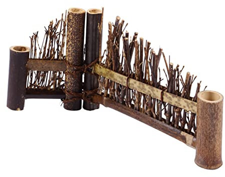 NAMOARLY Holzzaun-ornament Handgewebt Praktische Foto-requisite Faltbarer Miniatur-gewebter Kleiner Zaun Für Teezeremonie-dekoration Und -landschafts-gestaltung