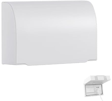 1 Pcs Plug Socket Covers UK,Socket Covers Box,Childproof Waterproof Plug Cover,Electric Light Switch Guard,Plug Protectors Baby UK,for Home Safety, Kitchen, School and Nurseries (Double, White)
