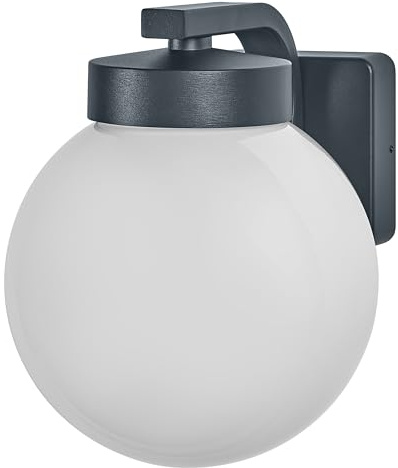 Osram Endura Classic LED Wandleuchte Erda, E27 Fassung, IP54, Aluminium dunkelgrau, Smart+ kompatibel