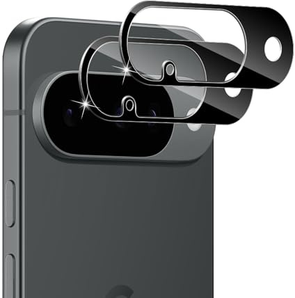 LiiLaa Kamera Schutzfolie für Google Pixel 10, 2 Stück Kameraschutz 9H Härte Kamera Glas Folie Anti-Kratzen Linse Schutzglas - Schwarz