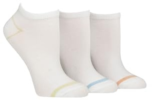 Glenmuir Ladies' 3 Pair Plain and Patterned Bamboo Secret Socks